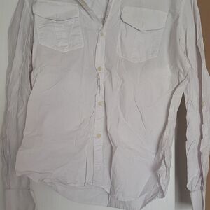 French Connection Light Gray Casual Button Down Shirt